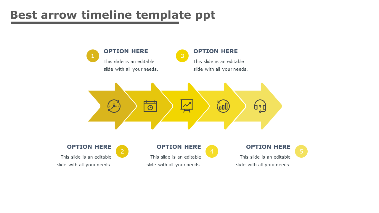 Free - Best Arrow Timeline Template PPT Slides Presentation